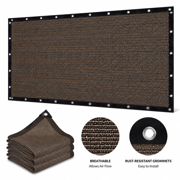 Jwgietk Balcony Privacy Screen, Outdoor Sun and Wind Shade Cover, 10 x 6.5 ft, for Backyard, Patio and Garden