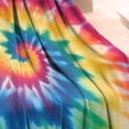 thumbnail image 3 of Colorful Rainbow Tie Dye Spiral Pattern Blanket,Comfortable Soft Lamb Wool Throw Blanket,All Season,Warm Lightweight Blankets for Sofa Bed Couch Living Room Chair,30"x40", 3 of 4