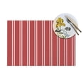 thumbnail image 4 of YFYANG Washable Heat-Resistant Placemats, 70% PVC/30% Polyester, Red Stripes Kitchen Table Mat, 12" x 18" 1 Piece, 4 of 6