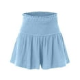 thumbnail image 4 of New Women's High Waisted Pleated Casual Shorts, 4 of 6
