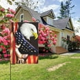 thumbnail image 2 of God Bless America 4th of July Garden Flag, 12 x 18 Inch Double Sided Burlap Independence Day Welcome Small Yard Flag, Summer Holiday Seasonal Farmhouse Outdoor Decoration, 2 of 5