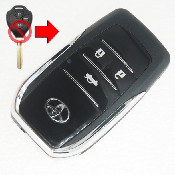 Funda De Llave Remota Flip Modificada Toyota Para Vios Wish Altis Camry Commry Rav4 Yaris Fortuner Key Shell 2 3 4 Botones huangjie unisex