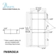 thumbnail image 2 of Dawn FNIBN3614 Stainless Steel Finish Shower Niche with Two Glass Shelves, 2 of 2