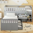 thumbnail image 2 of Gray Twin Loft And Platform Bed - Ideal For Bedroom Organization Small Spaces, 2 of 7
