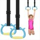 thumbnail image 2 of Anillas de Tracción para Entrenamiento Físico, Equipo de Gimnasio Infantil en Casa, Anillas de Entrenamiento de Fuerza con Correa Ajustable para Niños, A, 2 of 7