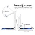 thumbnail image 3 of WIRESTER White Foldable Phone Stand for Desk, Adjustable Portable Cell Phone Holder for iPhone 17, 16, 15, 14 and Android Smartphones - Galaxy Star Space, 3 of 6