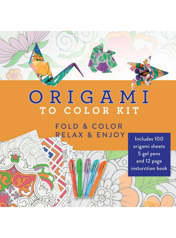 Origami to Color Kit: Includes 100 Origami Sheets, 5 Gel Pens, and 12 Page Instruction Book (Other)