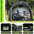 thumbnail image 5 of Happy Travel Bike Storage Tent Shed, Outdoor Waterproof Bicycle Covers Shelter with Window for 2/3/4/6 Bikes,Oversized Outside Portable Sheds for Lawn Mower,Garden Tools, 5 of 7