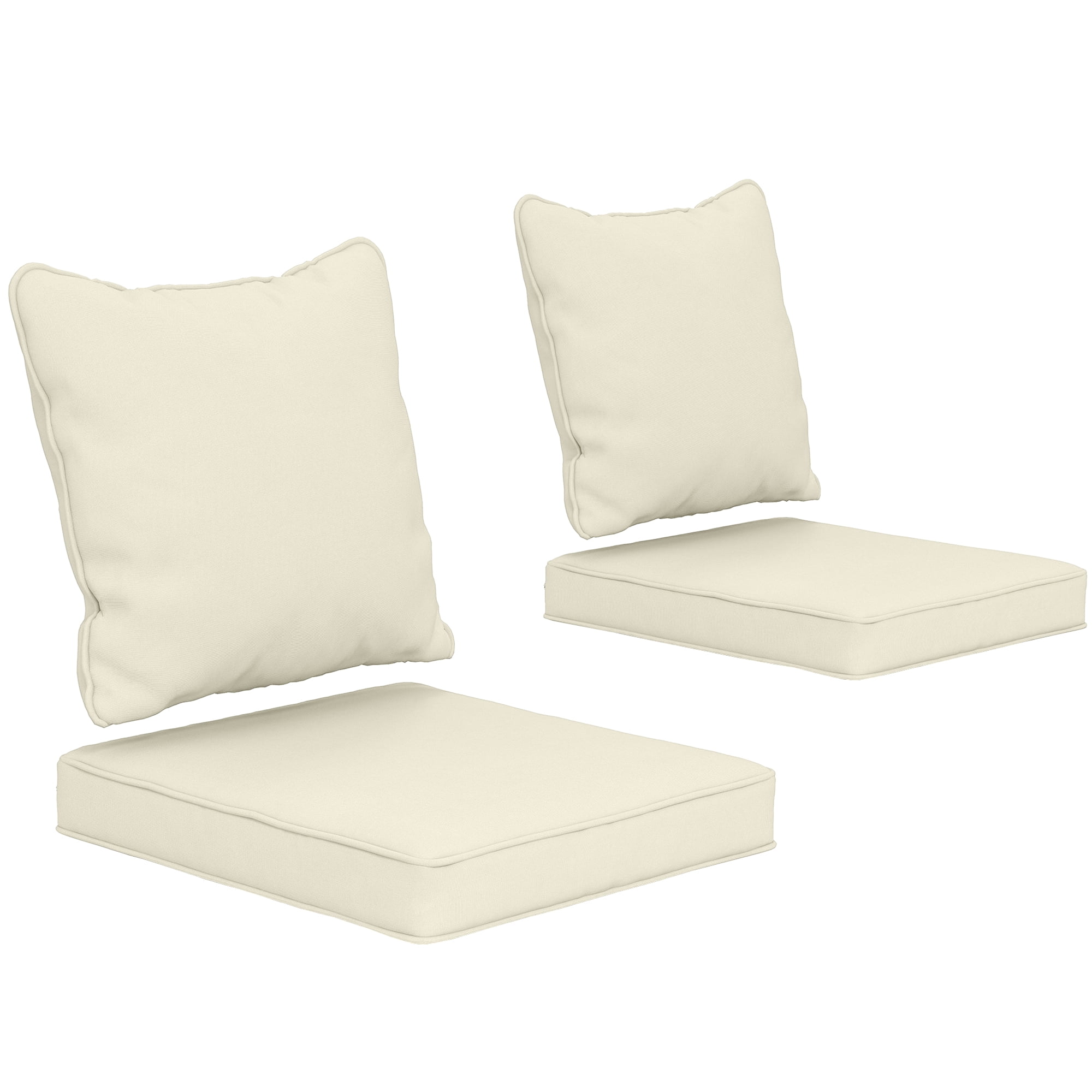 Ensemble de deux coussins d'assise d'extérieur - Gris | Leroy Merlin Ensemble de deux coussins d'assise d'extérieur - Gris | Leroy Merlin