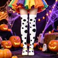 thumbnail image 2 of AWZXDE Halloween Knee‑High Socks‑Color Polka Dot Socks for Halloween Cosplay Event Carnival and Holiday Photo Props, 2 of 4