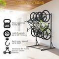 thumbnail image 4 of Freestanding Bike Storage Rack, 5 Bikes Vertical Bike Storage Rack, High-adjustable Heavy Duty Bike Stand for Garage$$Sport & Recreation Other, 4 of 8