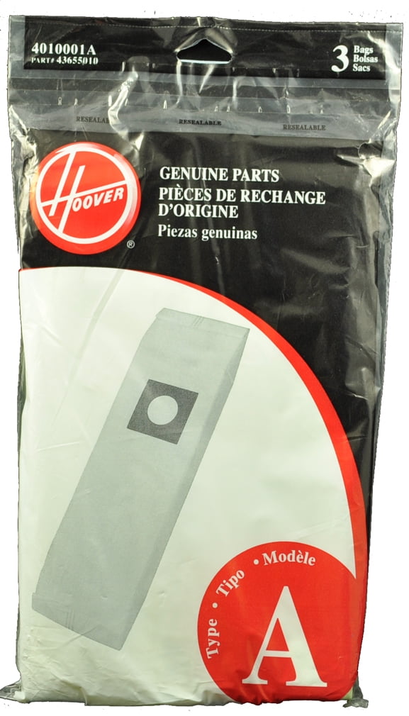 NEW Sealed Genuine Hoover Type A Vacuum Bags 4010001A 3 Pack 
