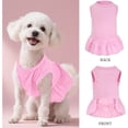 thumbnail image 5 of HQREA 2 Pcs Dog Dresses Cat Skirt Solid Color Dog Clothes Summer Sleeveless Puppy Girl Clothes for Small Dogs Cats, 5 of 6