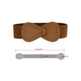 thumbnail image 3 of INSPIRE CHIC Interlock Buckle 8-shaped Faux Leather Elastic Belt Cinch Waistband for Lady Fit Waist Girth:25"/63.5cm-37"/94cm Brown, 3 of 7