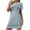 Blue, variant on Simua Summer Plus Size Nightshirt for Women Heart Graphic Printed Short Sleeve Round Neck Sleep Shirts Dress A-line Loose Short Loungewear