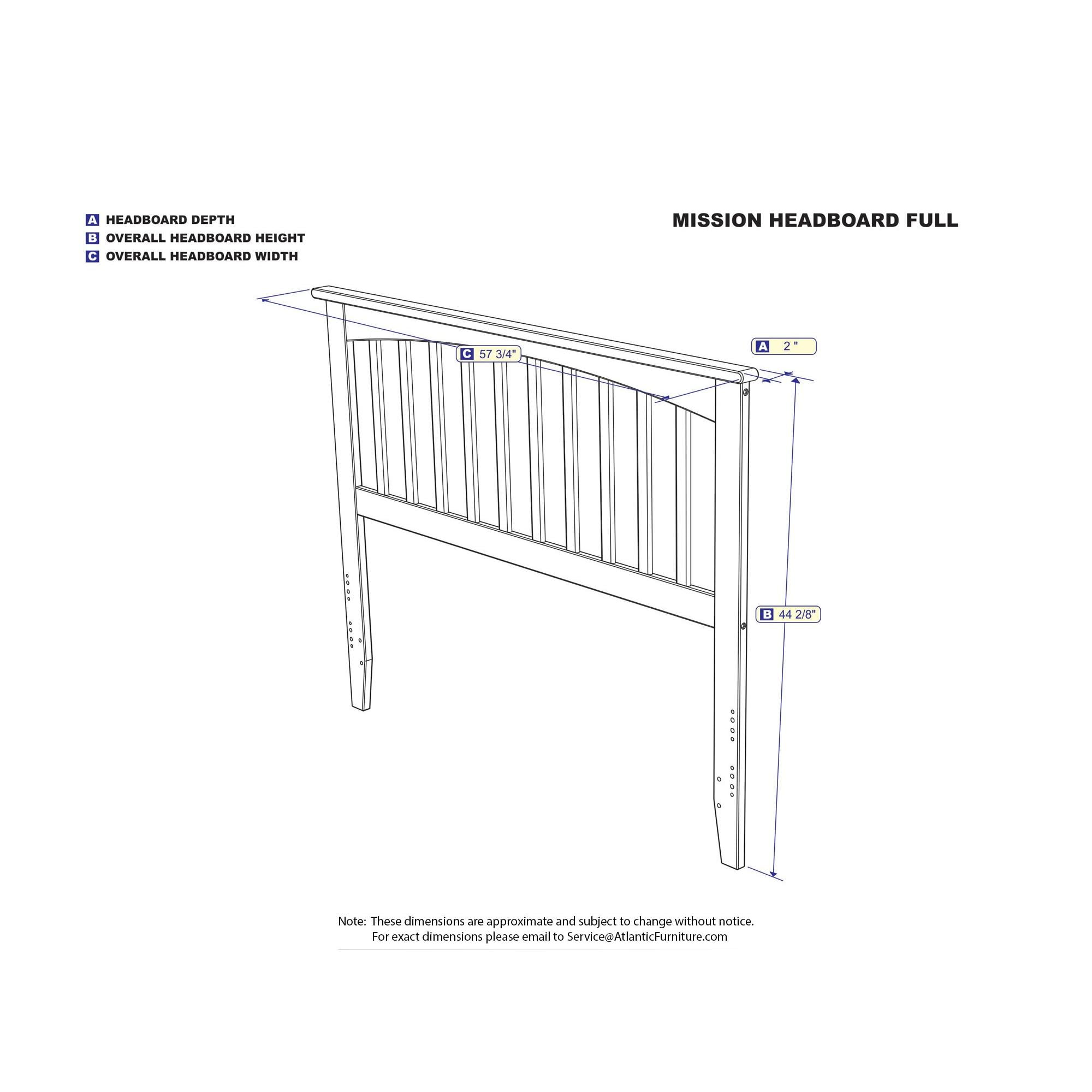 Full size store headboard measurements