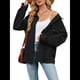 thumbnail image 3 of Blusas Informales de Larga Extragrandes con Botones y Cuello Halter para Mujer Negro XXL, 3 of 10