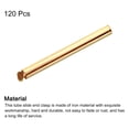 thumbnail image 3 of 120Pack Slide on End Clasps, 40mm Tube Ball Bead Slider Crimp Ends, Light Golden, 3 of 6