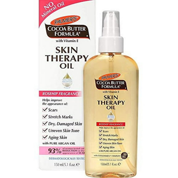 Palmer's Cocoa Butter Formula Skin Therapy Moisturizing Body Oil with Vitamin E, Rosehip Fragrance, 5.1 Ounces