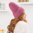 thumbnail image 4 of Sonducket Sombrero Unisex mezclas de algodón sólido cálido HIP HOP sombreros de punto hombres gorras de invierno mujeres Skullies gorros para Sombreros rosado Sonducket AP000123-12, 4 of 6