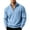X-Sky Blue, variant on HomeDM Men's Quarter Zip Sweatshirts Corduroy Stand Collar Casual Pullover Tops Long Sleeve with Pockets