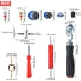 thumbnail image 2 of LAICAIW Ensemble d'Outils de Réparation de Pneu, 70 Pcs Kit de Réparation de Pneu, Incluant Noyaux de Valve, Capuchons de Valve de Pneu, Patchs de Réparation de Pneu, Outil de Valve 4 Voies, Outil de Réparation de Noyau de Valve à Double Tête, 2 of 7