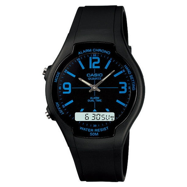 casio blue analog watch