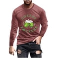 thumbnail image 2 of Blusas y camisas de manga larga y cuello redondo para hombre, camisetas casuales con estampado de moda y cuello redondo, blusas de licra de manga corta para hombre., 2 of 5