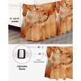 thumbnail image 3 of Marble Burnt Orange Wrap Around Bed Skirts for Queen Bed 18" Drop,Bed Skirt with Adjustable Elastic Belt Dust Ruffle Bed Valance for Bedroom Hotel Modern Abstract Ink Painting Luxury Bed Frame Cover, 3 of 7