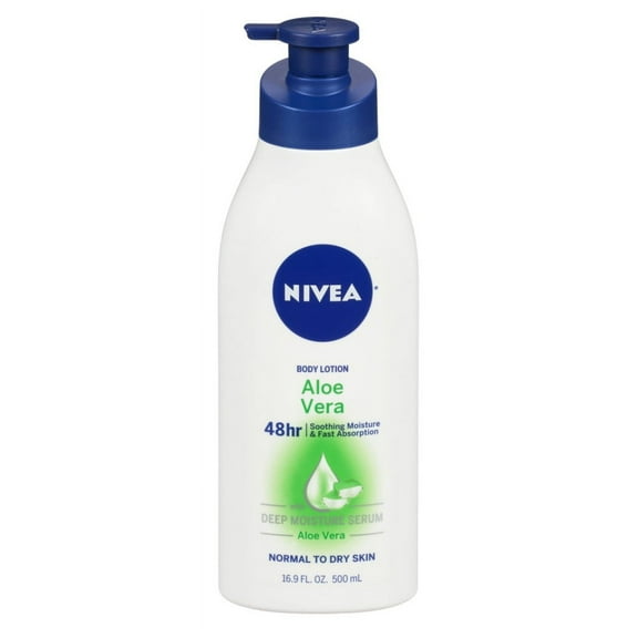 Nivea Lotion Aloe Vera 48 Hr 16.9oz Pump (Pack of 2)