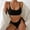 Black~, variant on Jjayotai No Boundaries Women's 2 Piece Lace Up Bikini Sets, Scoop Neck High Cut Backless Holiday Swimsuit, Bathing Suit for Women 2 Piece Bikini Black~ L