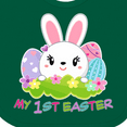 thumbnail image 4 of Inktastic My First Easter Cute Bunny with Eggs Boys or Girls Baby Bib, 4 of 4