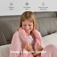 thumbnail image 5 of Sivio Fleece Weighted Blankets for Adults, Soft Shaggy Sherpa 12 lb Twin Size Weighted Blanket for Anxiety Calming and Relax, 48x72 inch Pink, 5 of 10