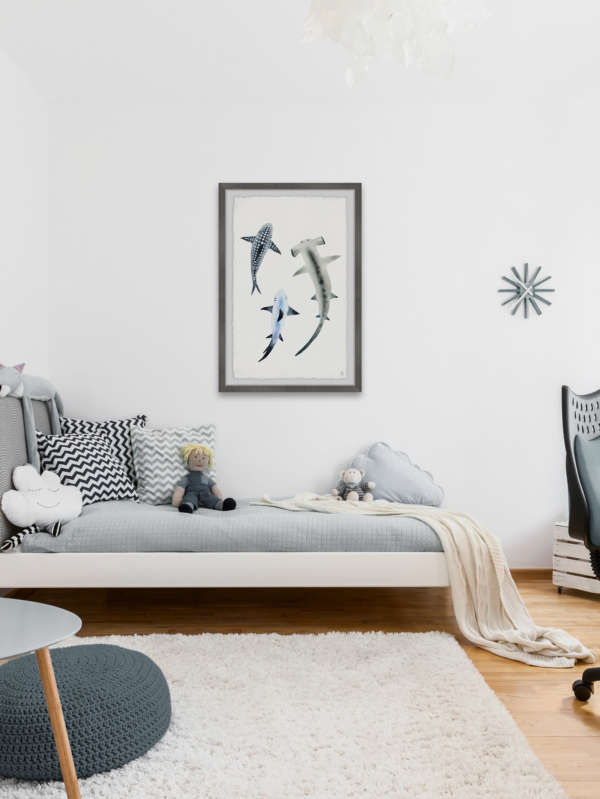 Marmont Hill Shark Trio Framed Wall Art