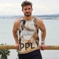 thumbnail image 6 of Rateoe Cute Bulldogs Apply Pattern Sleeveless Gym Shirt Muscle Tee Breathable Workout Shirt Slim-Fit Tank Quick Dry Fit Muscle Tank Top Bodybuilding Sleeveless T Shirt-XX-Large, 6 of 7