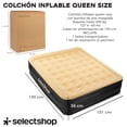 thumbnail image 3 of Colchón Inflable Queen Size + Bomba Inflable Cama Resistente, 3 of 6