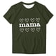 thumbnail image 1 of Tops Cortos para Mujeres Retro Impreso Cuello Redondo Manga Corta, Camiseta Casual para Uso Diario Y de Fiesta, 1 of 4