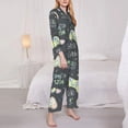thumbnail image 3 of Fotbe Gamers Conjunto de Pijama de Manga Larga para Mujer con Estampado, Ropa de Dormir de 2 Piezas, Conjunto de Casa Suave y Cómodo con Bolsillos-Small, 3 of 7