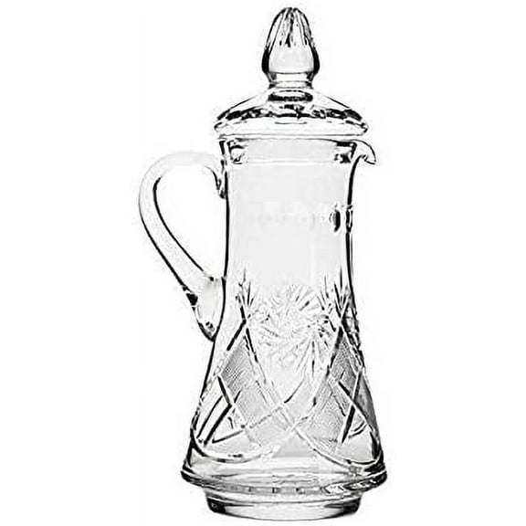 Crystal PT6103-X, 50 Oz Handmade Crystal Wine Carafe, Old-Fashioned Juice Beverage Pitcher
