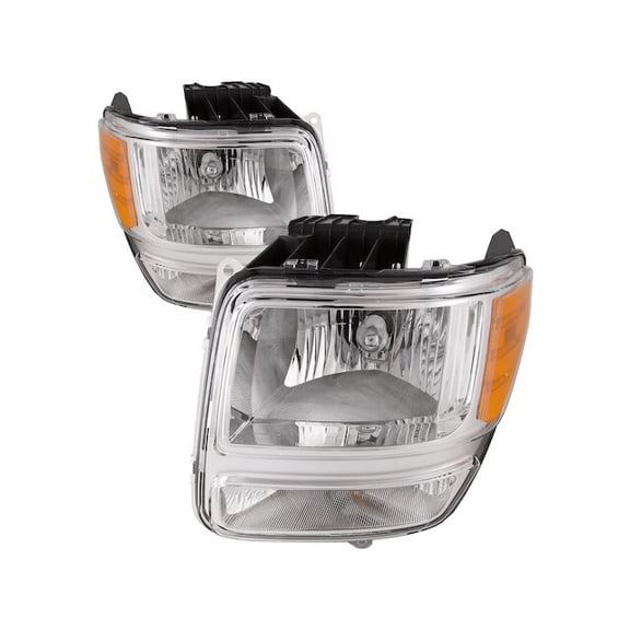 Front Headlight Set - Compatible with 2007 - 2011 Dodge Nitro 2008 2009 2010