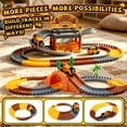 thumbnail image 3 of 226 PCS Construction Race Track Set, 2-Level Parking Garage, DIY Track with Electric Car & 3 Trucks, Ages 3-12, 3 of 10