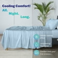 thumbnail image 6 of Martex brrr° Queen Cooling Sheet Set | 300TC Cotton Blend Triple Chill | Blue, 6 of 7