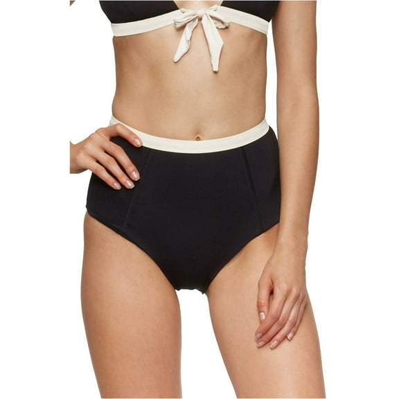 Tavik Womens Paradise High-Waist Bikini Swim Bottom, Black, Medium