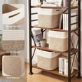 thumbnail image 3 of 13 Kallax Inch Cube Storage Bins, 3-Pack Cotton Rope Woven Baskets for Organizing, Kallax Insert Storage Baskets for Shelves, Baby Nursery, Closet Organizer, 13*13*12.6IN, Brown & White, 3 of 7
