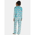 thumbnail image 2 of Holiday Time Women’s and Women’s Plus Velour Notch Collar Pajama Top and Pants Set, 2-Piece, Sizes XS-3X, 2 of 3