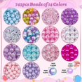 thumbnail image 4 of 773 Pcs Mermaid Charm DIY Bead Set for Kids Girls with Pearl Starfish Shell with Mermaid Beads for Making Bracelets Necklaces, 4 of 5