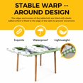 thumbnail image 4 of St. Patrick's Day Table Cloths for 4 Foot Rectangle Tables, Cute Puppy Shamrock Hat Dog Green Plaid Patio Waterproof Elastic Fitted Tablecloths, Washable Rectangular Table Cover for Camping, 4 of 8