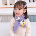 thumbnail image 3 of Faux Rabbit Fur Children Neck Scarf Cross Neckerchief Kids Winter Scarves Animal Sunday Angora Yarns Children Neck Warmer (pink-duck), 3 of 7