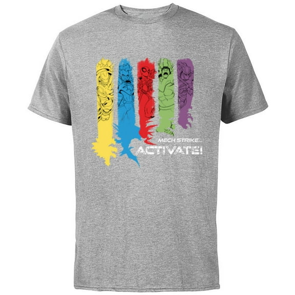 Marvel Mech Strike: Mechasaurs Avengers Armor Activate! - Short Sleeve Cotton T-Shirt for Adults - Customized-Athletic Heather