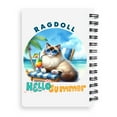thumbnail image 2 of Ragdoll Hello Summer Beach Theme with Sunglasses and Tropical Cocktail Spiral Bound Journal Cat Lover Kitten Owner Gifts Idea 5x7in Spiral Notebook - 00009, 2 of 5